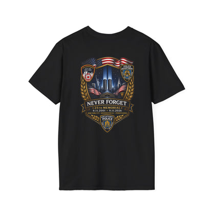 Patriots Day T‑Shirt — American Flag Small Chest Logo