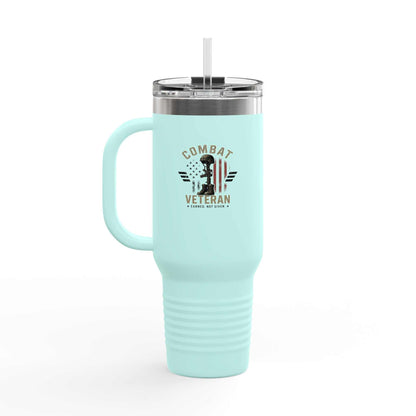 40oz Insulated Travel Mug – "I Do Stupid Things So Civilians Can Sleep Better" Veteran Tumbler