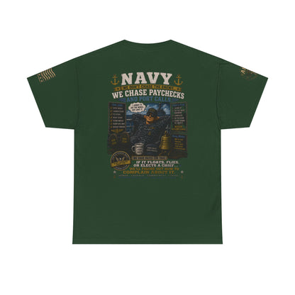 Navy Veteran Graphic Tee – 'Navy: Sea, Ports & Pride' Cotton T-Shirt
