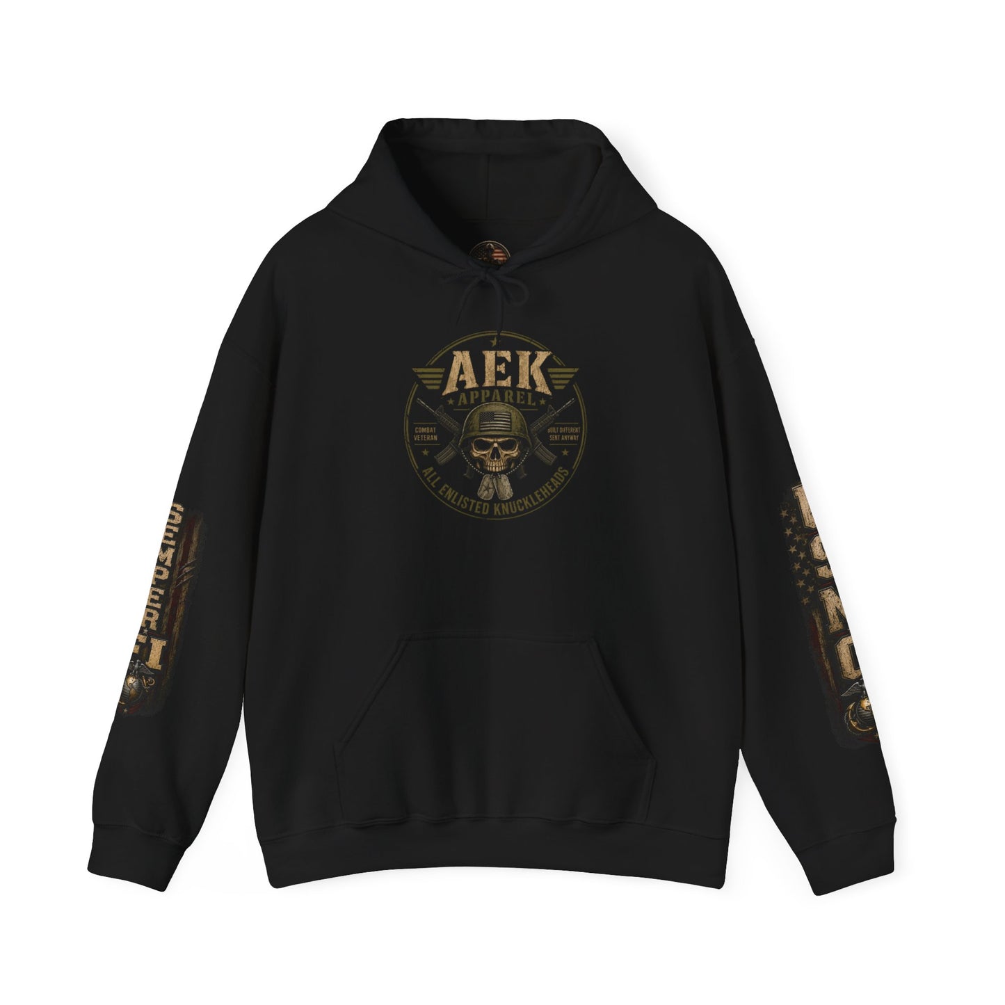 USMC Hoodie - Pride Is Forever Marine Corps Sweatshirt (AEK Skull Design)
