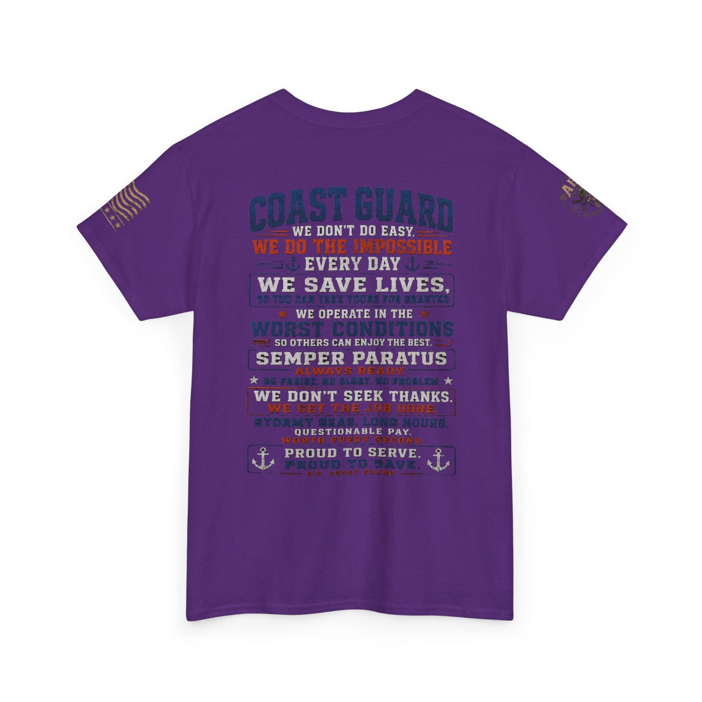 Coast Guard Tribute T‑Shirt — "We Do The Impossible" Veteran Rescue Tee