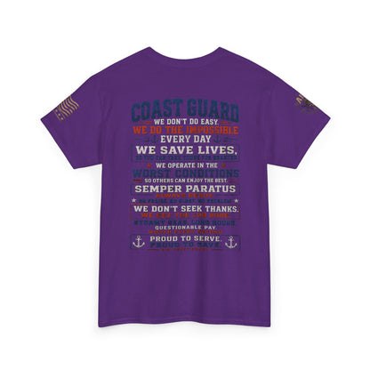 Coast Guard Tribute T‑Shirt — "We Do The Impossible" Veteran Rescue Tee