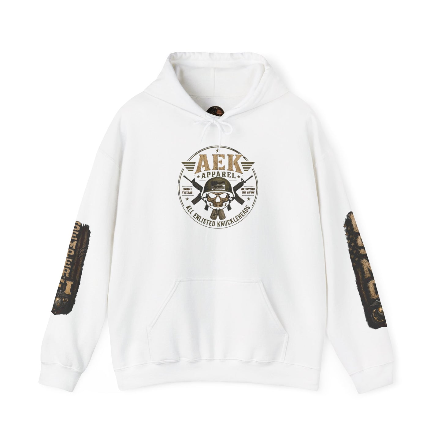 USMC Hoodie - Pride Is Forever Marine Corps Sweatshirt (AEK Skull Design)