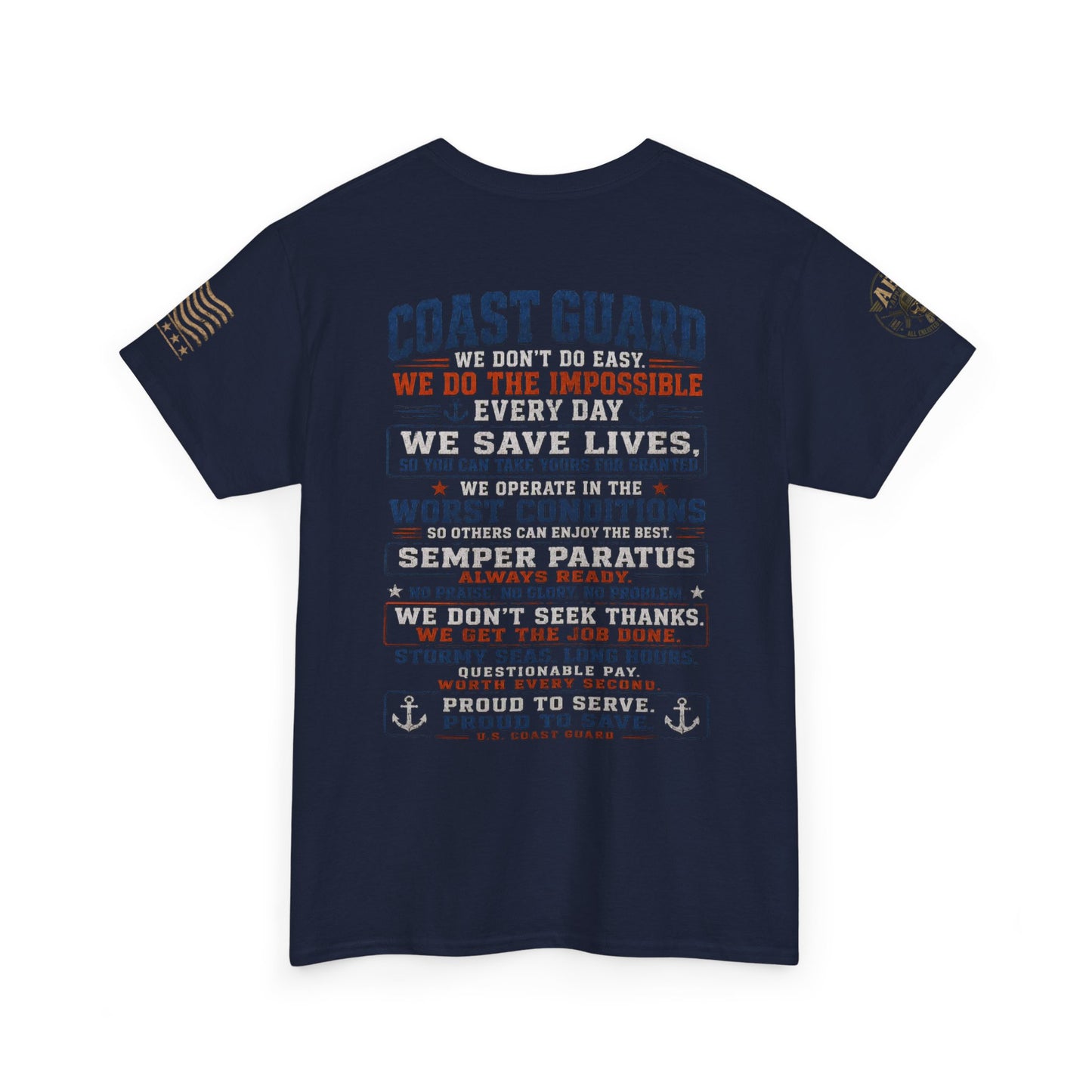 Coast Guard Tribute T‑Shirt — "We Do The Impossible" Veteran Rescue Tee