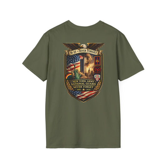 AEK Veteran Badge T-Shirt lightweight cotton tee with weathered chest crest and ribbed collar