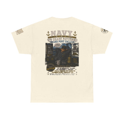 Navy Veteran Graphic Tee – 'Navy: Sea, Ports & Pride' Cotton T-Shirt