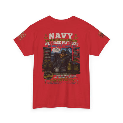 Navy Veteran Graphic Tee – 'Navy: Sea, Ports & Pride' Cotton T-Shirt