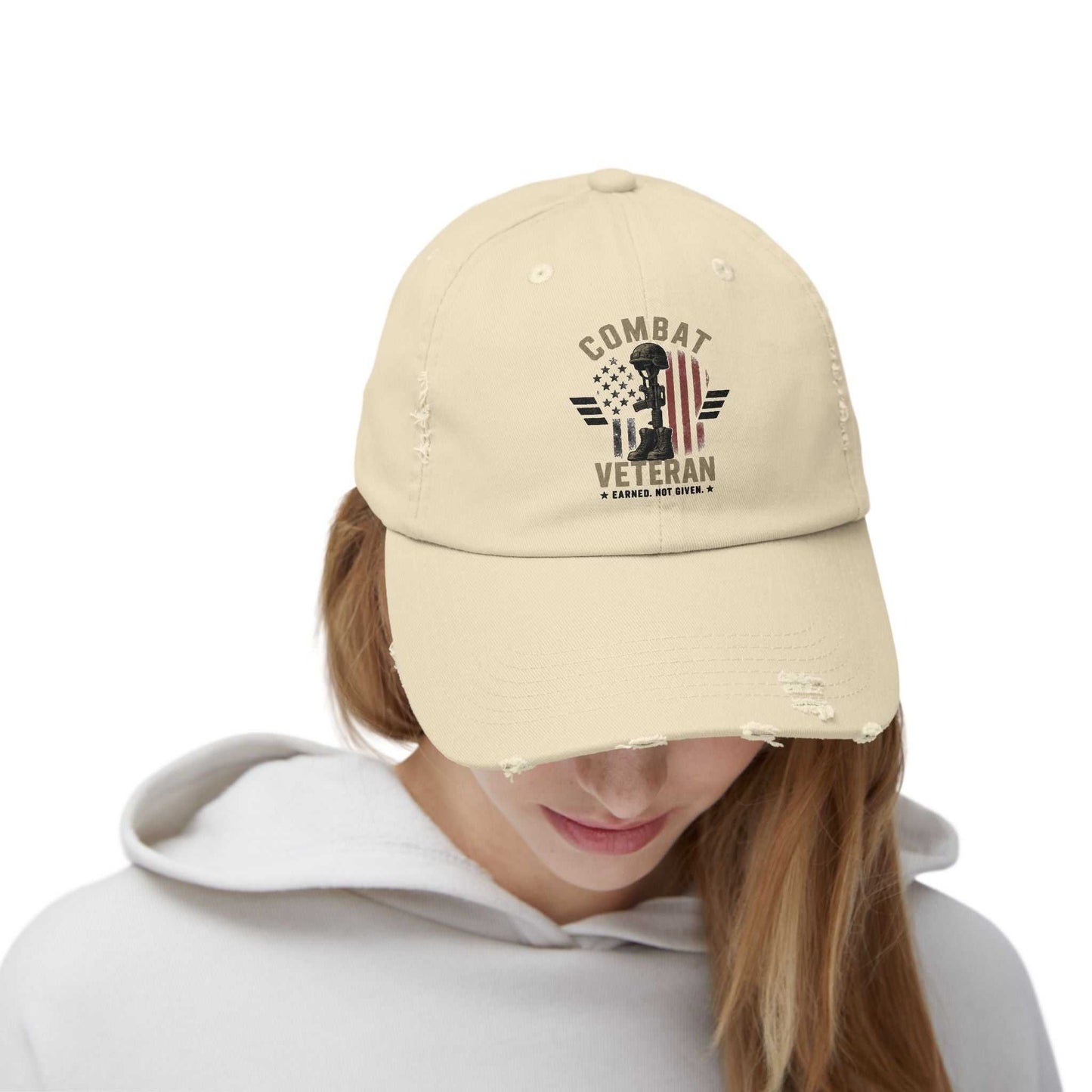 Combat Veteran Distressed Cap