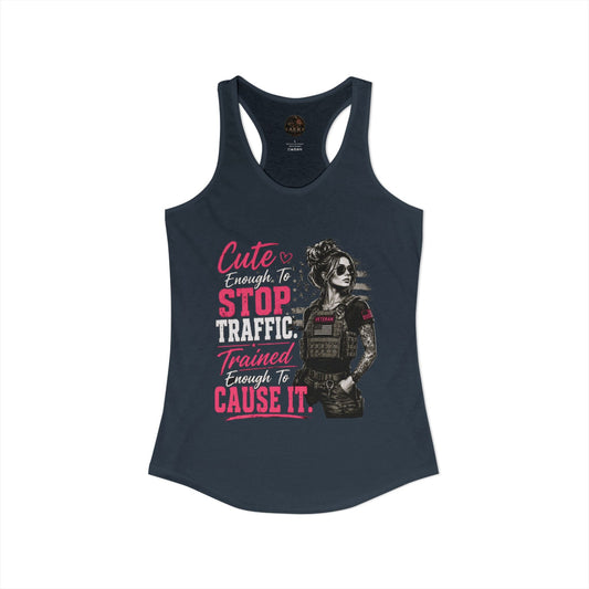 Women's Racerback Tank slim fit with high-quality print and racerback cut for active lifestyle