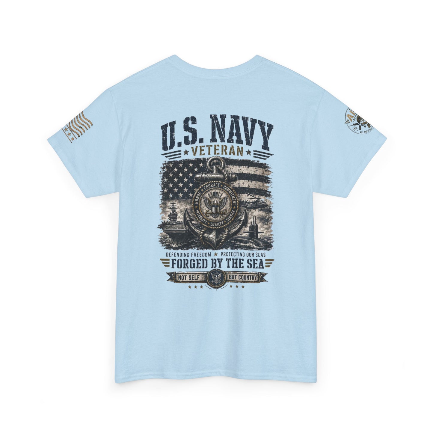 U.S. Navy Veteran T-Shirt — Forged by the Sea Patriotic Tee