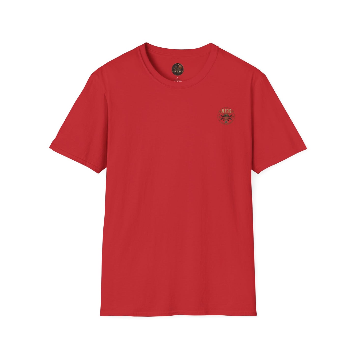 Army: Where You're Paid to Suffer T-Shirt — AEK Small Chest Logo, Coastal Surf Vibes