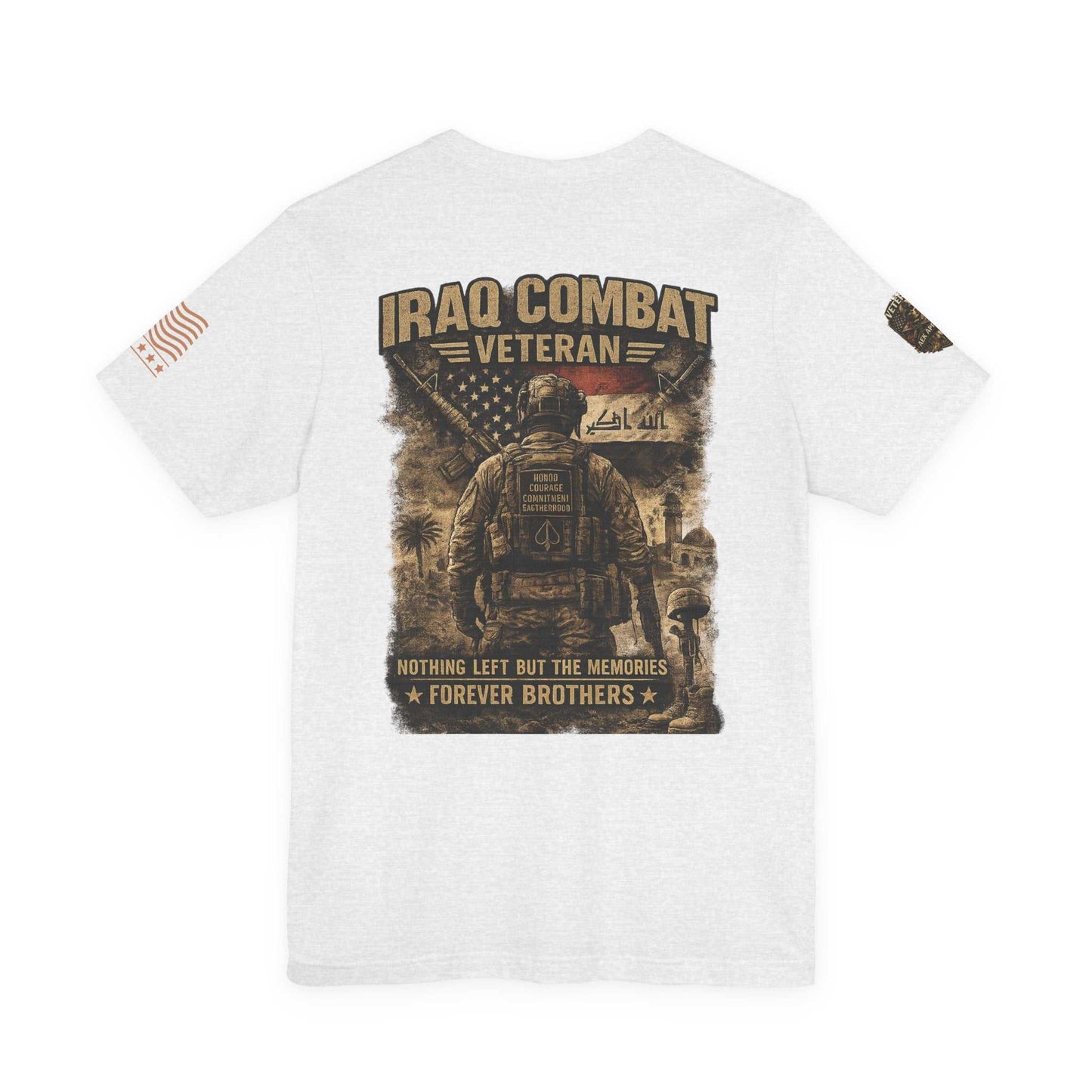 Iraq Combat Veteran T-Shirt – “Nothing Left But The Memories” Military Tribute Tee