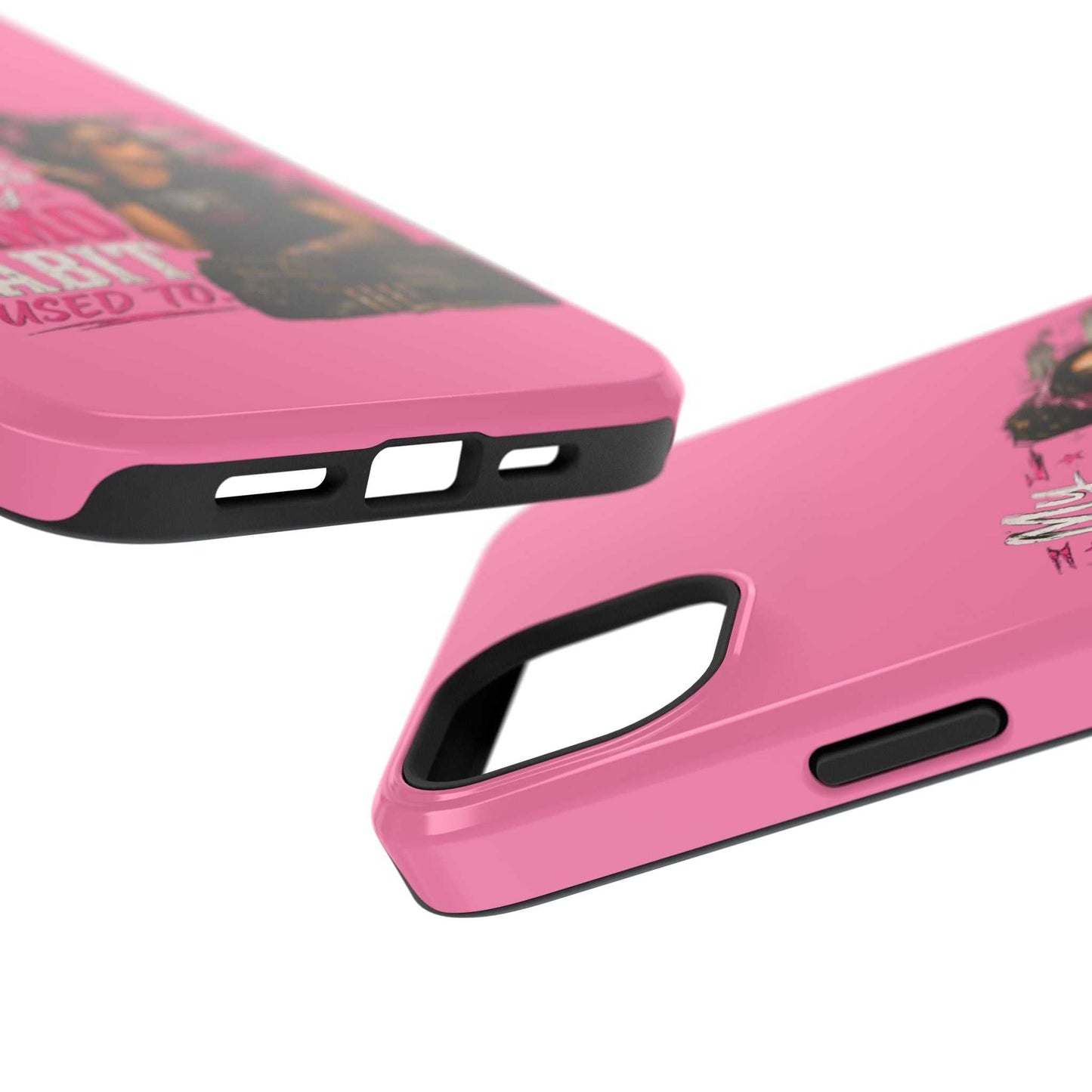 Impact-Resistant Phone Case — "My Makeup Costs Less Than My Ammo Habit Used To" Pink Tactical Design