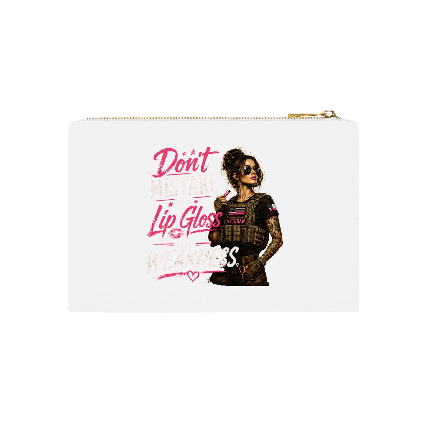 Tactical Makeup Cosmetic Bag — "Don't Mistake My Lip Gloss"