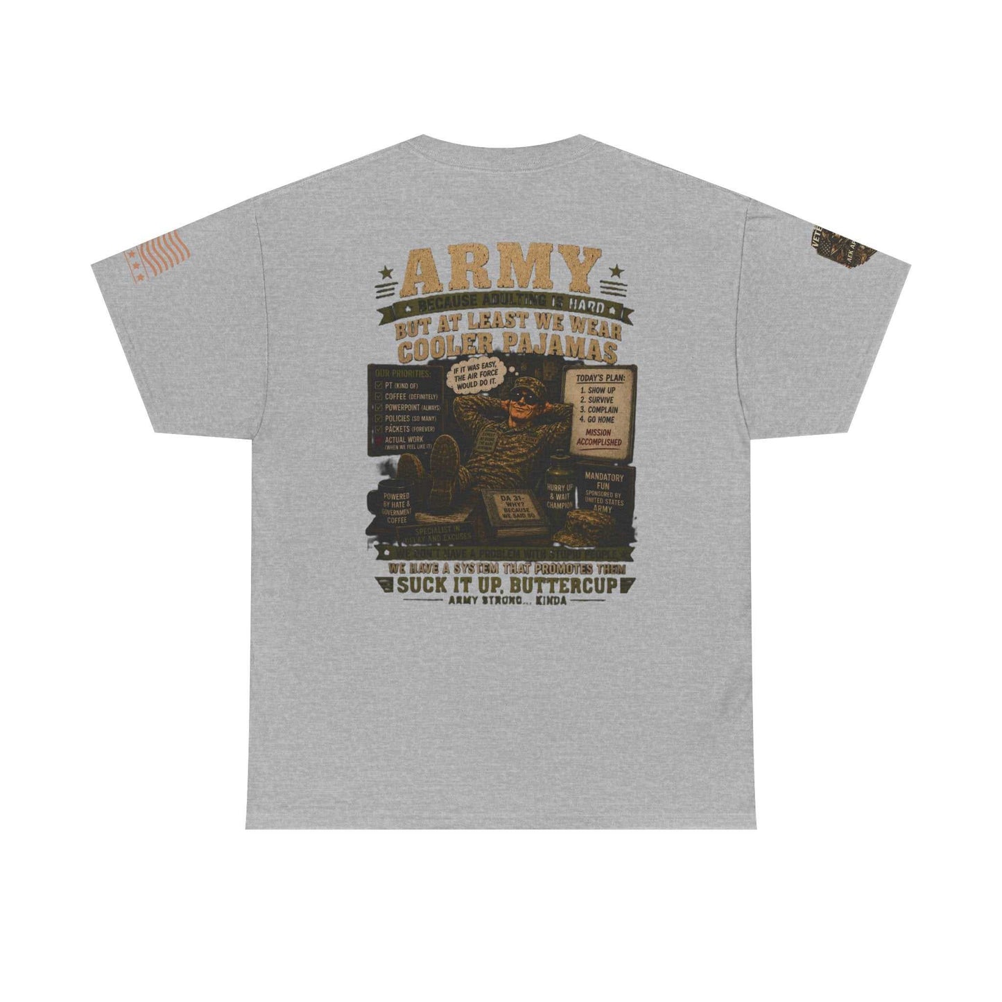 Army Vintage Graphic Tee — "Suck It Up, Buttercup" Military T-Shirt