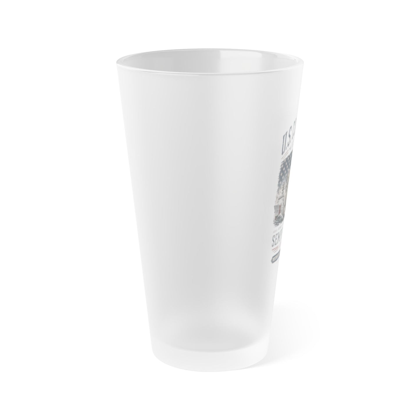 Coast Guard Veteran Frosted Pint Glass 16oz – Military Tribute Beer Cup