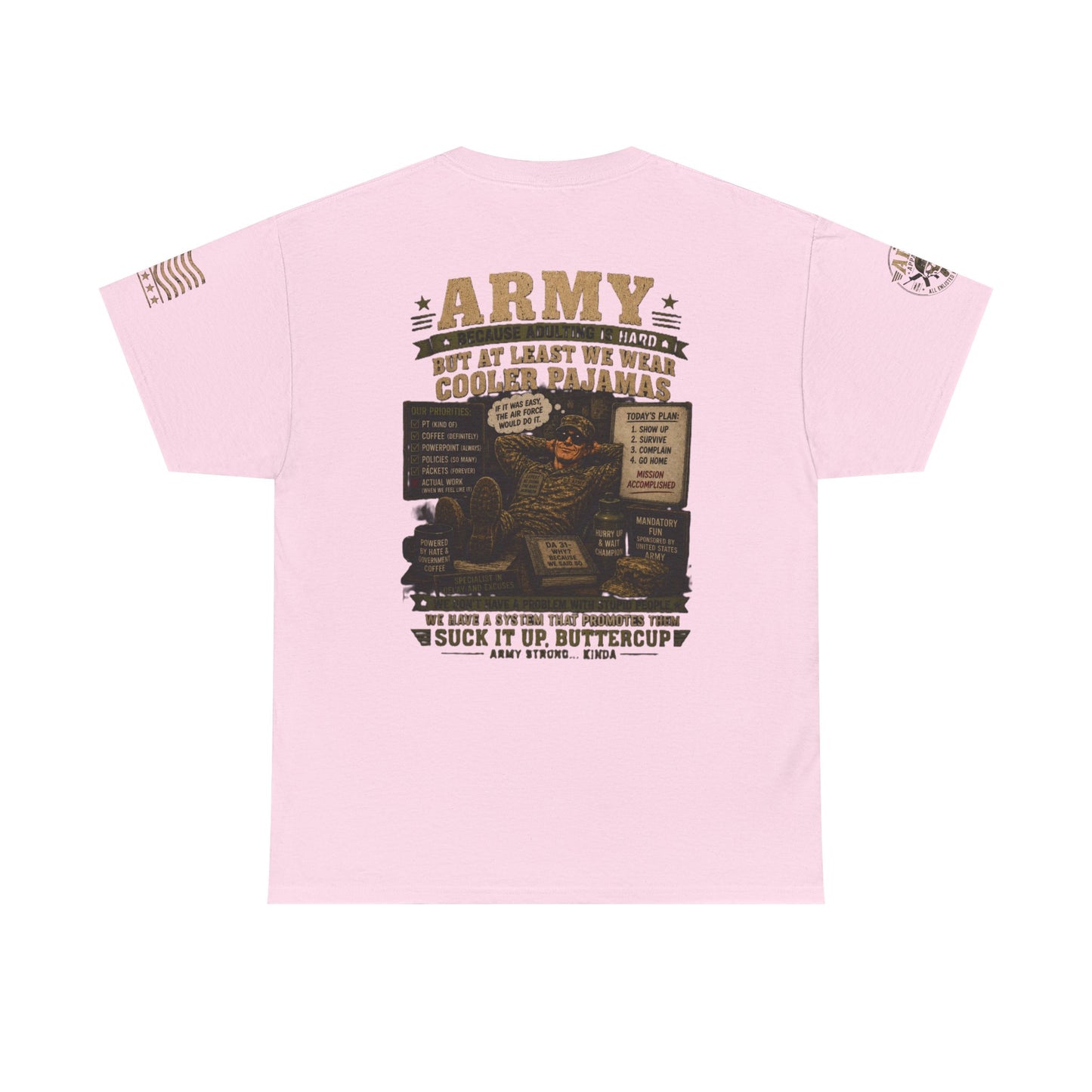 Army Vintage Graphic Tee — 'Army: Suck It Up, Buttercup' Military T‑Shirt