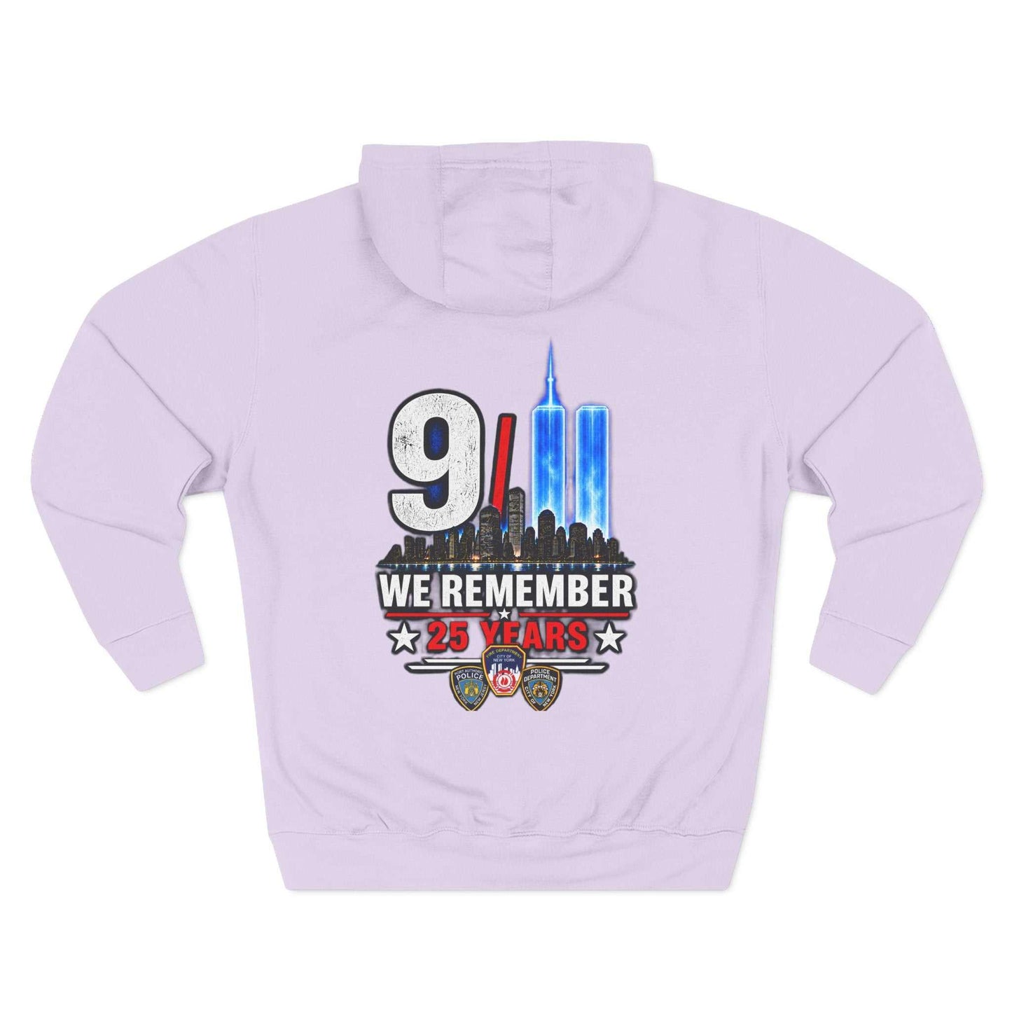 9/11 Remembrance Hoodie – We Remember 25 Years Tribute Fleece Hoodie