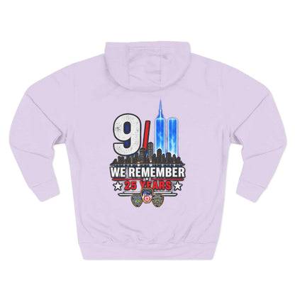 9/11 Remembrance Hoodie – We Remember 25 Years Tribute Fleece Hoodie