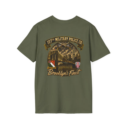 AEK Unit T-Shirt with 107th Military Police Brooklyn's Finest design and NYC Skyline print