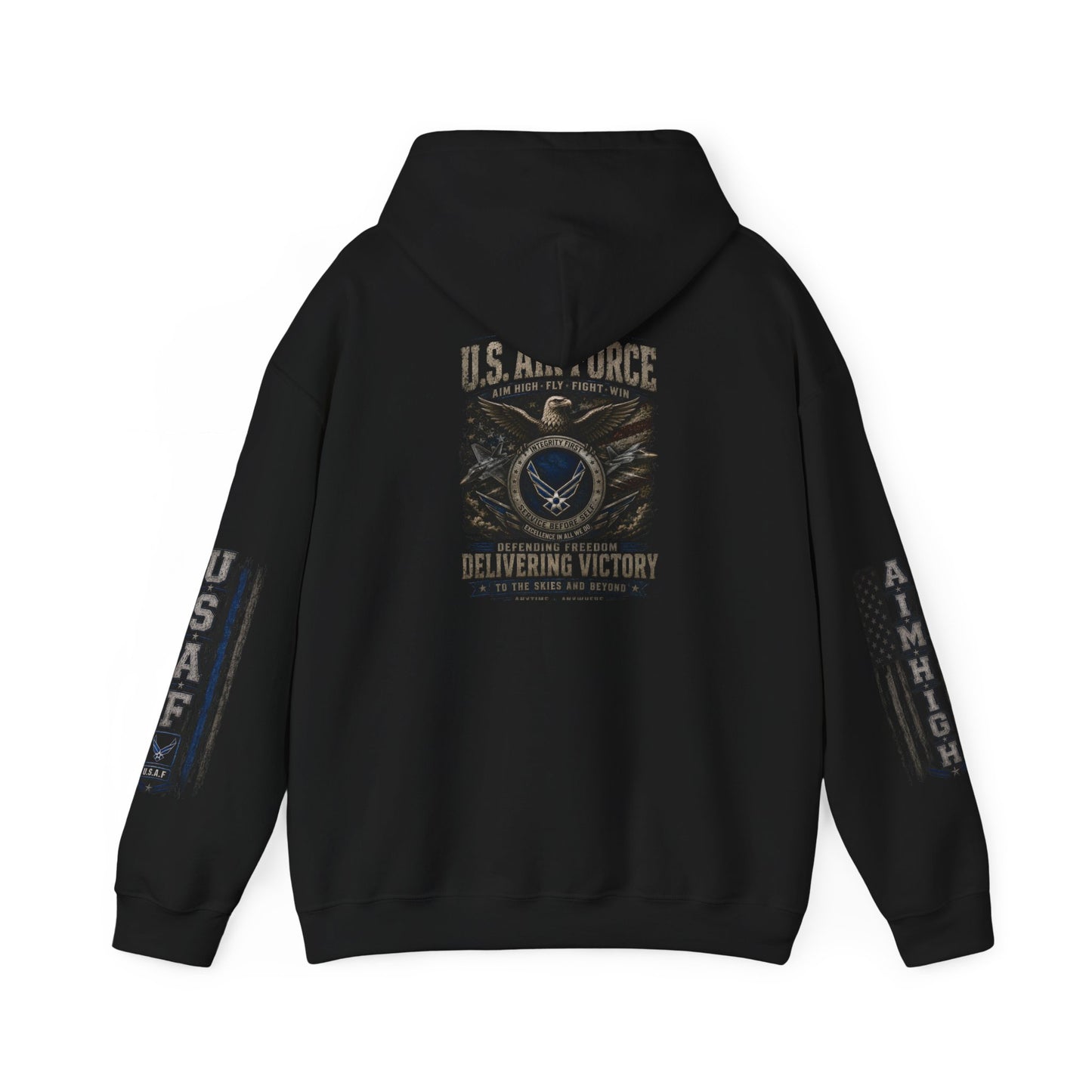 U.S. Air Force Vintage Logo Hoodie — Delivering Victory Military Pullover
