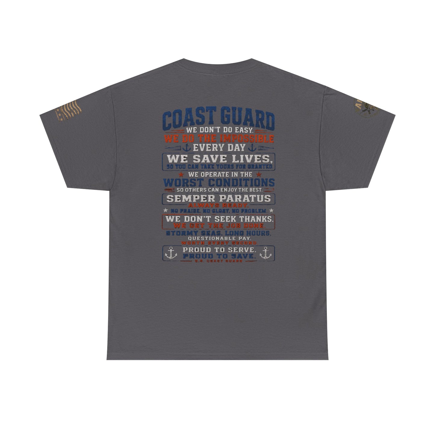 Coast Guard Tribute T‑Shirt — "We Do The Impossible" Veteran Rescue Tee