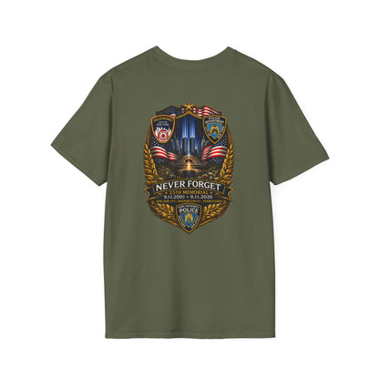 Patriots Day T-Shirt — Small Chest Flag Logo Tee for Memorial & Patriot Celebrations