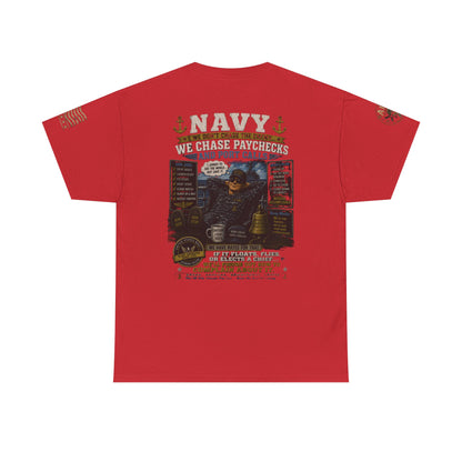 Navy Veteran Graphic Tee – 'Navy: Sea, Ports & Pride' Cotton T-Shirt