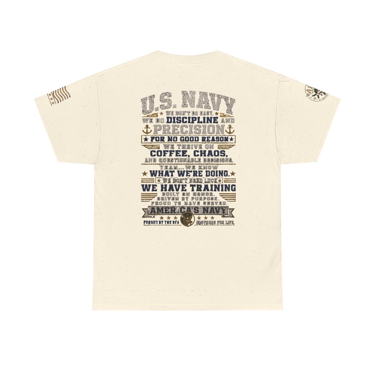 U.S. Navy Graphic Tee — Military Pride Back Print Shirt