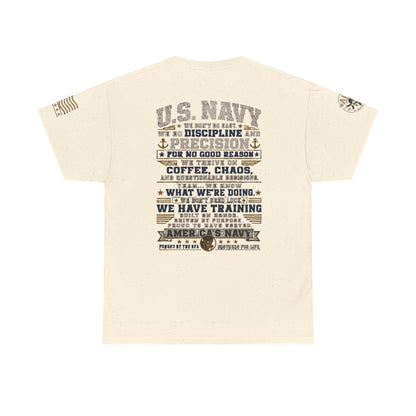U.S. Navy Graphic Tee — Military Pride Back Print Shirt