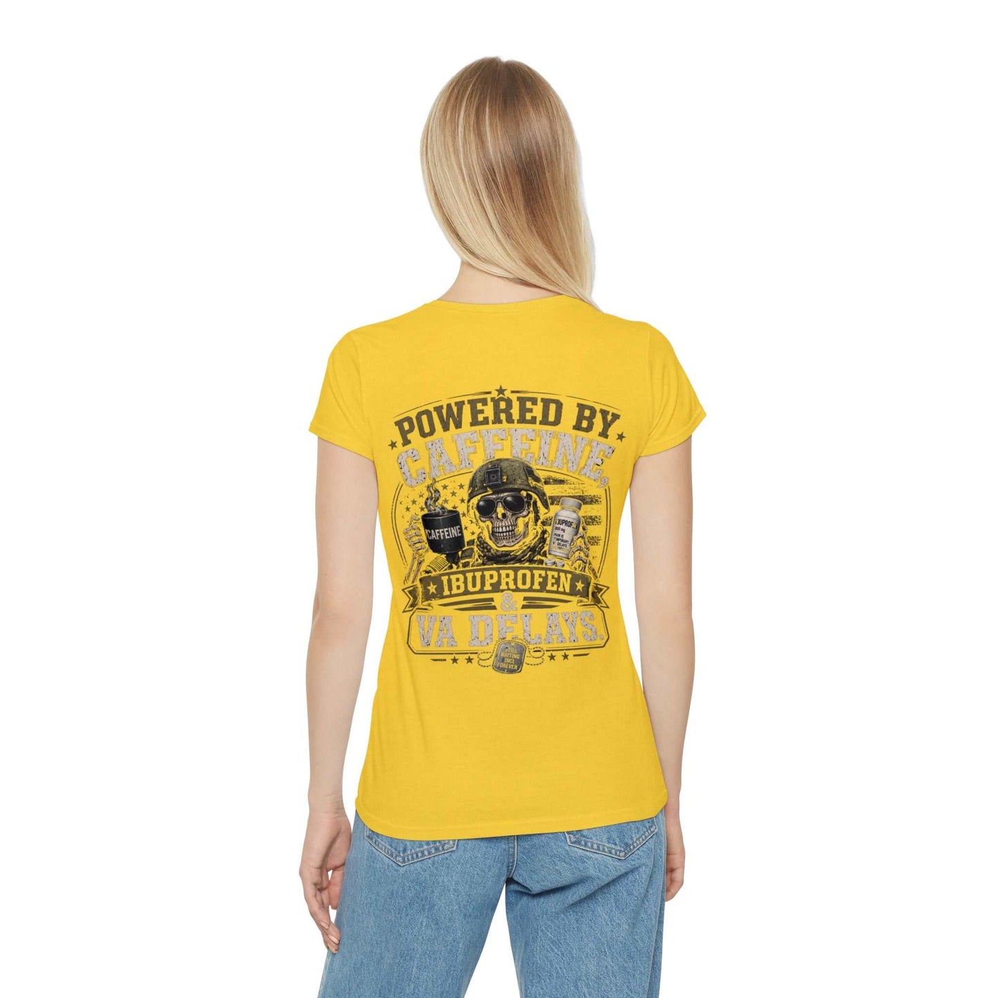 Powered by Caffeine, Ibuprofen & VA Delays Women's T-Shirt