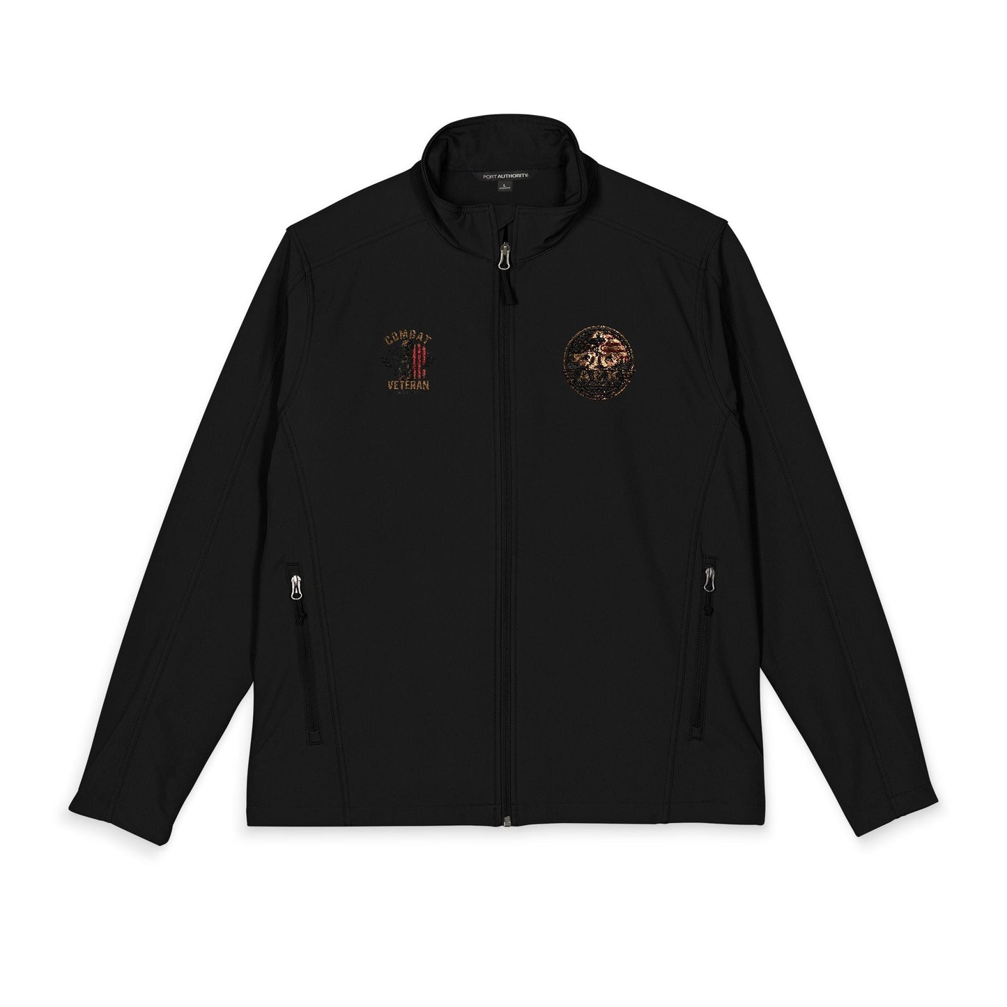 Embroidered Men's Soft Shell Jacket – Classic Port Authority Windbreaker, Durable Outdoor Layer