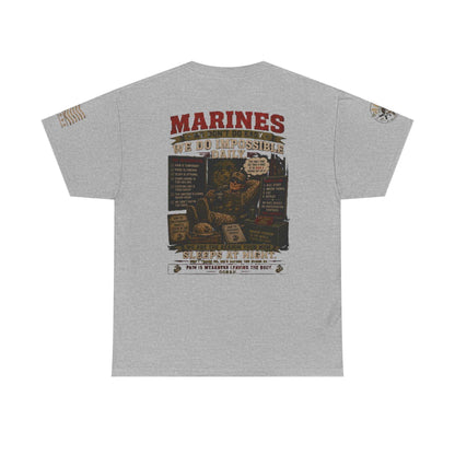 Marines Vintage Graphic Tee – 'Marines We Do Impossible' Military Shirt