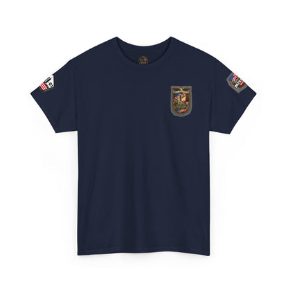 NYARNG Patriots Day Memorial Tee – "Never Forget" 25th Anniversary American Flag Shirt