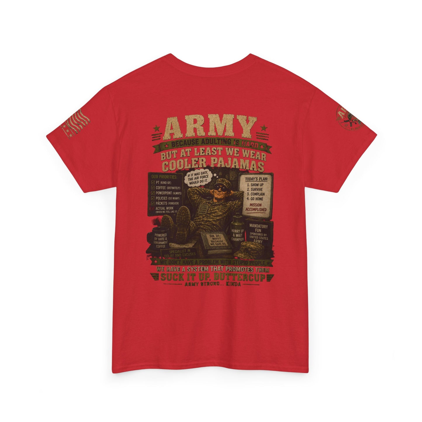 Army Vintage Graphic Tee — 'Army: Suck It Up, Buttercup' Military T‑Shirt