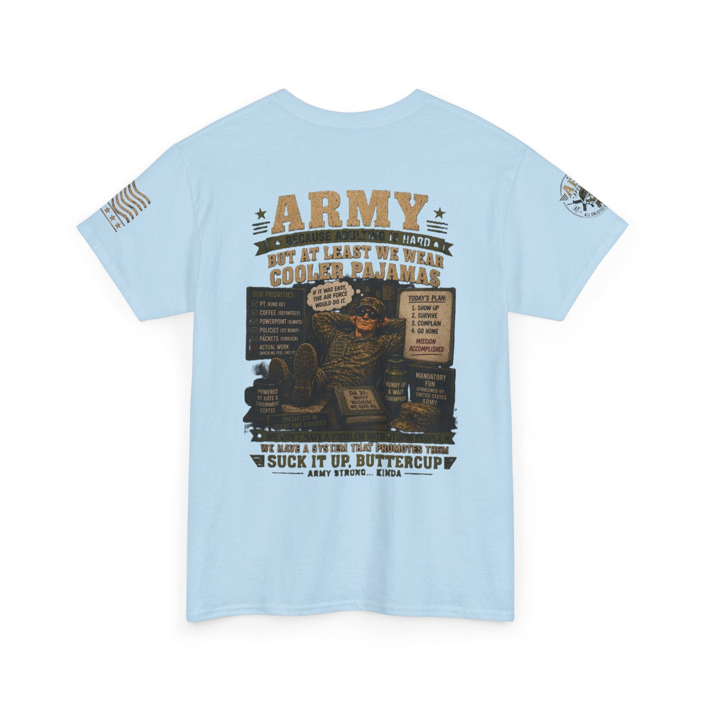 Army Vintage Graphic Tee — 'Army: Suck It Up, Buttercup' Military T‑Shirt