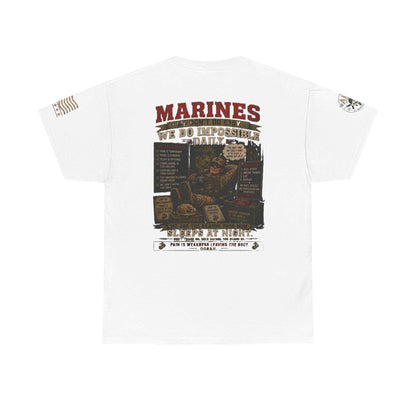 Marines Vintage Graphic Tee – 'Marines We Do Impossible' Military Shirt