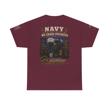Navy Veteran Graphic Tee – 'Navy: Sea, Ports & Pride' Cotton T-Shirt