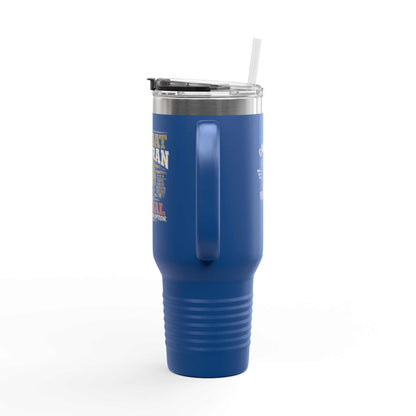 Travel Mug — "Combat Veteran: Because Normal Was Never an Option" 40oz Insulated Tumbler