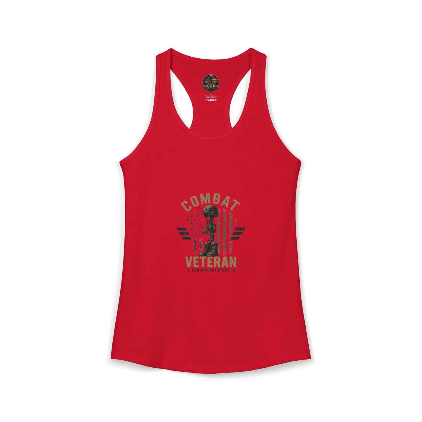 Women's Ideal Racerback Tank - 'Princess? NO! Prior Service' Combat Veteran