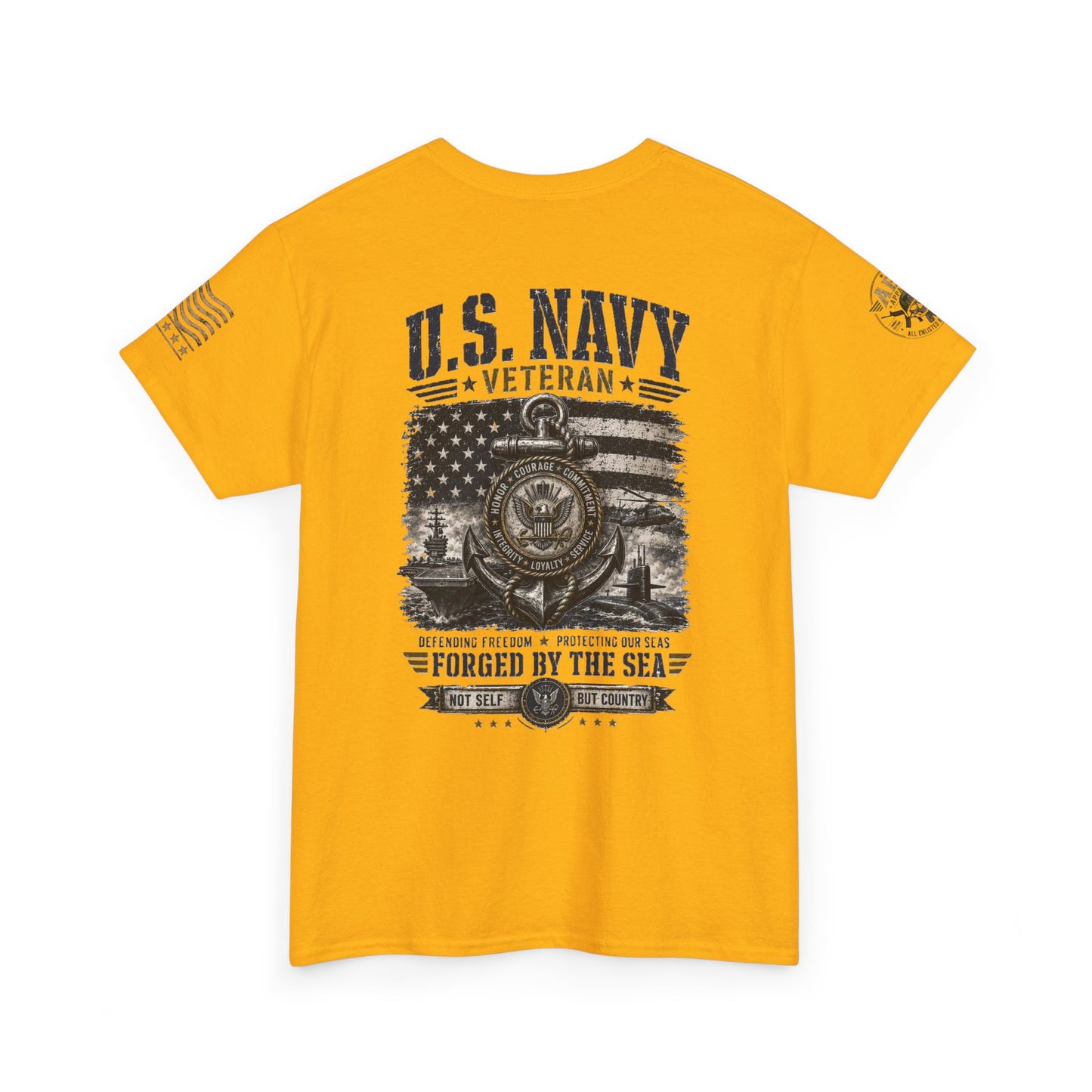 U.S. Navy Veteran T-Shirt — Forged by the Sea Patriotic Tee