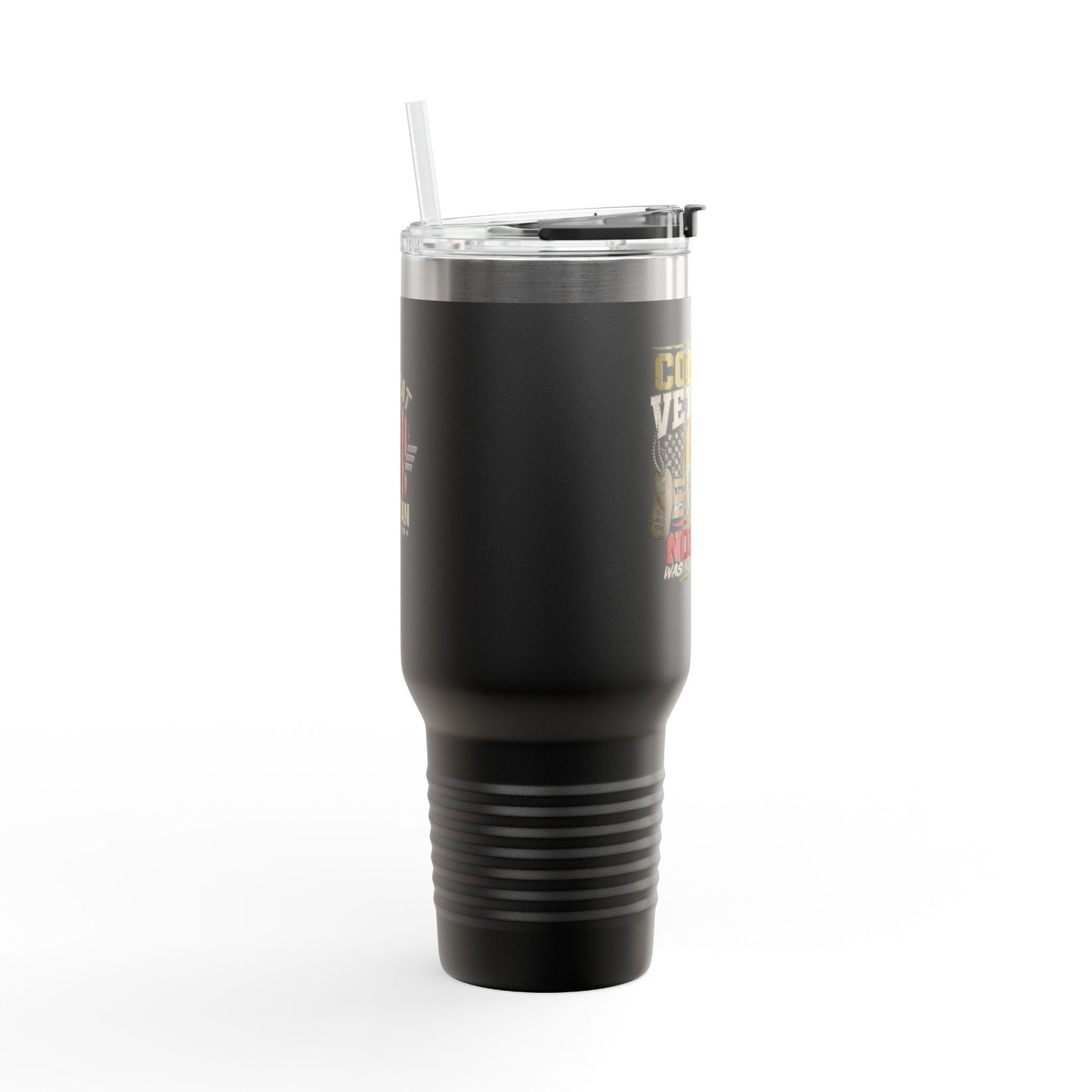 Travel Mug — "Combat Veteran: Because Normal Was Never an Option" 40oz Insulated Tumbler