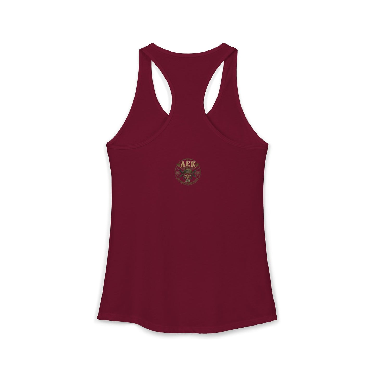 Women's Racerback Tank - "Pretty Face, Combat Mindset"