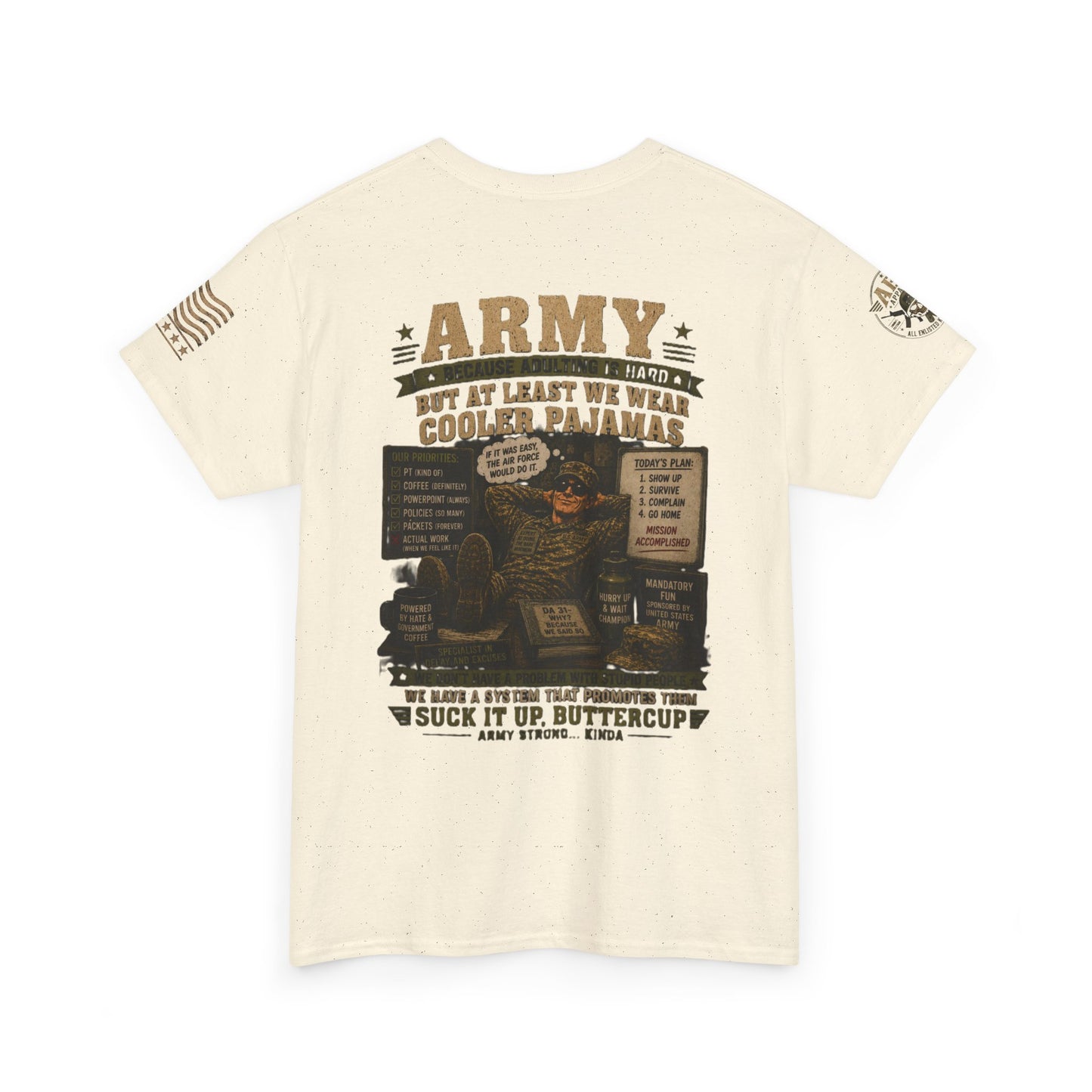 Army Vintage Graphic Tee — 'Army: Suck It Up, Buttercup' Military T‑Shirt