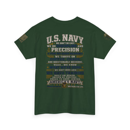 U.S. Navy Graphic Tee — Military Pride Back Print Shirt