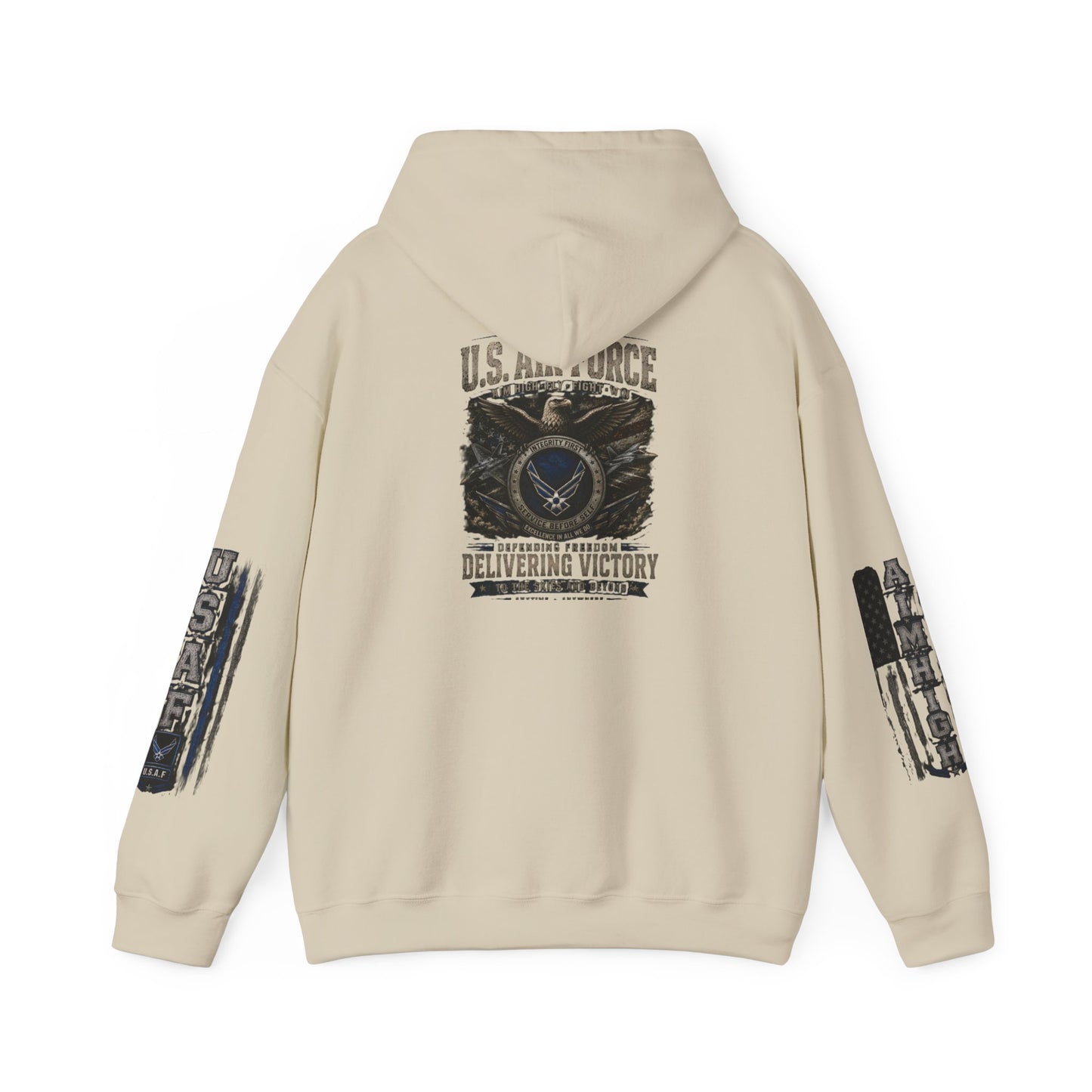 U.S. Air Force Vintage Logo Hoodie — Delivering Victory Military Pullover