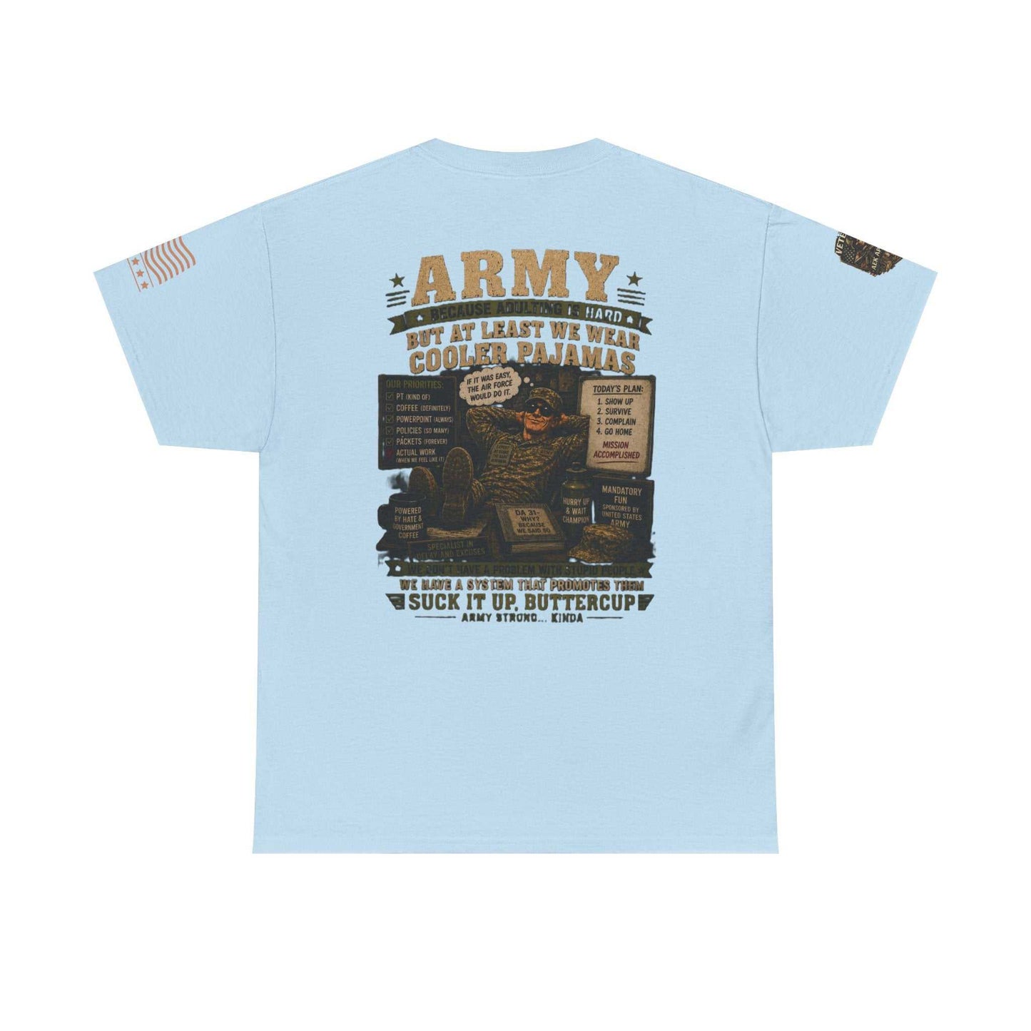Army Vintage Graphic Tee — "Suck It Up, Buttercup" Military T-Shirt