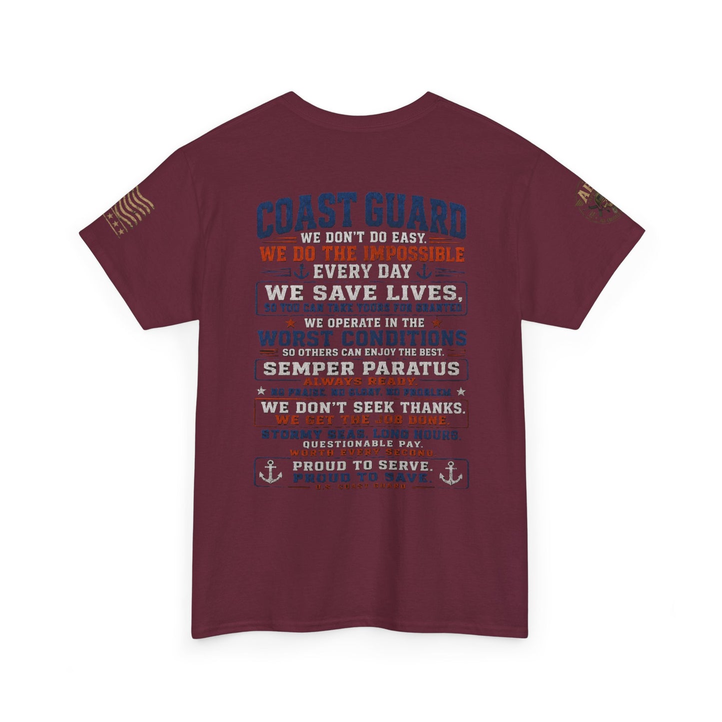 Coast Guard Tribute T‑Shirt — "We Do The Impossible" Veteran Rescue Tee