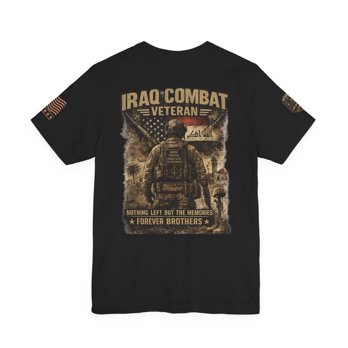 Iraq Combat Veteran T-Shirt – “Nothing Left But The Memories” Military Tribute Tee