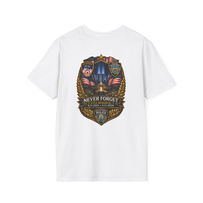 Patriots Day T-Shirt — Small Chest Flag Logo Tee for Memorial & Patriot Celebrations